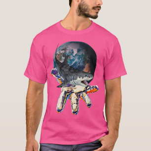 Great White Shark Motif Haie Predator bunt S T-Shirt
