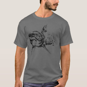 Great White Shark Motif Sharks 332 T-Shirt