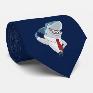 Great White Shark Office Kleidung Cartoon Necktie Krawatte