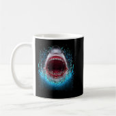 Great White Shark Open Mouth Teeth Beach Ocean Ani Kaffeetasse (Links)