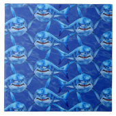 Great White Shark Pattern  Fliese (Vorderseite)