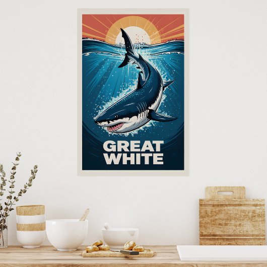 Great White Shark Poster (Küche)