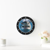 Great White Shark Runde Wanduhr (Zuhause)