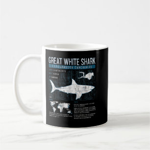 Great White Shark Science Haie Fakten Geek Graph Kaffeetasse