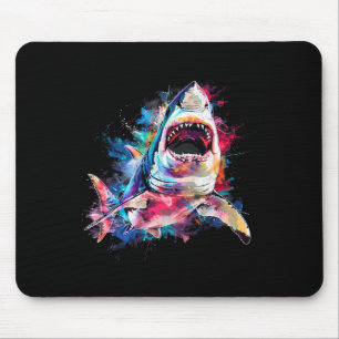 Great White Shark Scuby Diving Fishing Hai Lover Mousepad