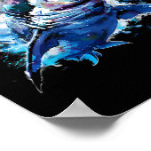 Great White Shark Scuby Diving Fishing Hai Lover Poster (Ecke)