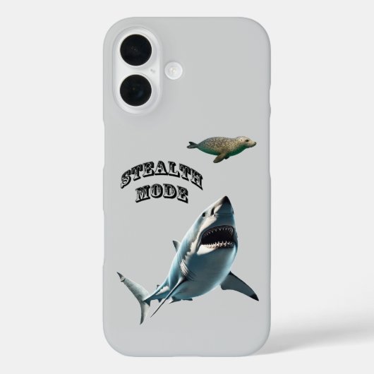 Great White Shark Stalking a Seal Underwater URM Case-Mate iPhone Hülle (Rückseite)