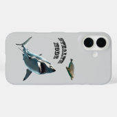 Great White Shark Stalking a Seal Underwater URM Case-Mate iPhone Hülle (Rückseite (Horizontal))