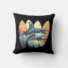 Great White Shark Surfboards Kissen