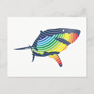 Great White Shark Swoosh Postkarte