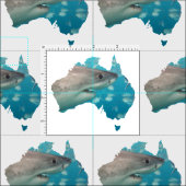 Great White Shark Underwater Australien Stoff (Kachel)