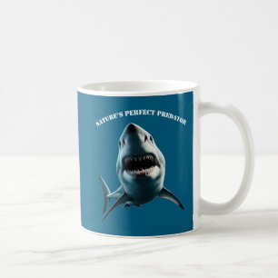 Great White Shark Underwater mit Open Mouth URM Kaffeetasse