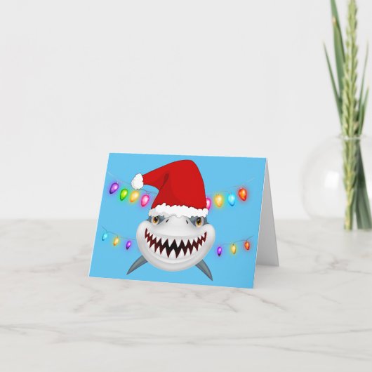 Great White Shark Weihnachtsgrüßkarte Dankeskarte (Vorderseite)