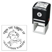 Great White Sharks Ocean Theme Round Library Book Permastempel (Beispiel)