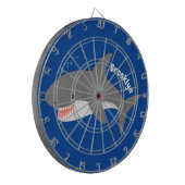 Great white shire Happy Cartoon Illustration Dartscheibe (Vorderseite Links)