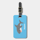 Great white shire Happy Cartoon Illustration Gepäckanhänger (Vorderseite vertikal)