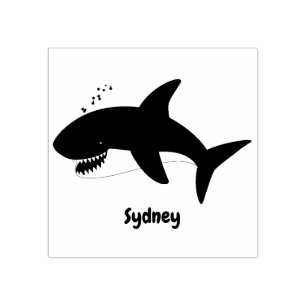 Great white shire Happy Cartoon Illustration Gummistempel