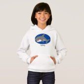 Great white shire Happy Cartoon Illustration Hoodie (Vorne ganz)