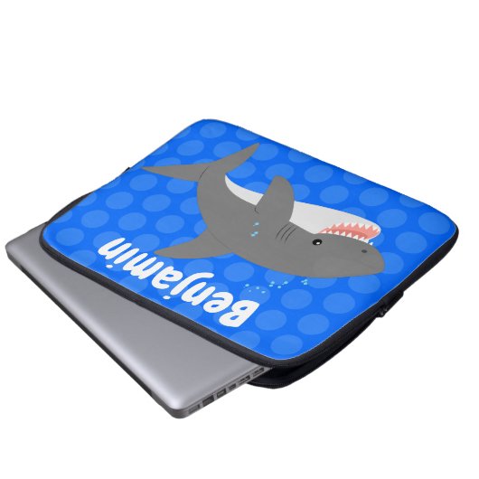 Great white shire Happy Cartoon Illustration Laptopschutzhülle (Vorne Knopf)