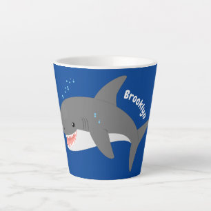 Great white shire Happy Cartoon Illustration Milchtasse