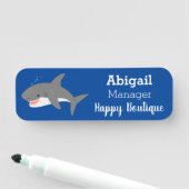 Great white shire Happy Cartoon Illustration Namensschild (Beispiel)