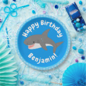 Great white shire Happy Cartoon Illustration Pappteller (Party)