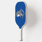 Great white shire Happy Cartoon Illustration Pickleball Schläger (Links)