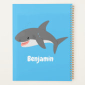 Great white shire Happy Cartoon Illustration Planer (Rückseite)