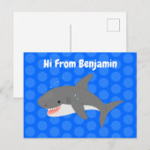 Great white shire Happy Cartoon Illustration Postkarte (Vorne/Hinten)