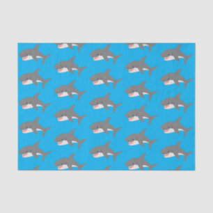 Great white shire Happy Cartoon Illustration Seidenpapier