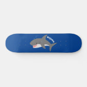 Great white shire Happy Cartoon Illustration Skateboard (Horizontal)
