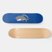 Great white shire Happy Cartoon Illustration Skateboard (Horizontal)