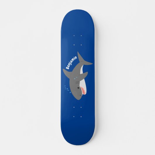 Great white shire Happy Cartoon Illustration Skateboard (Vorne)