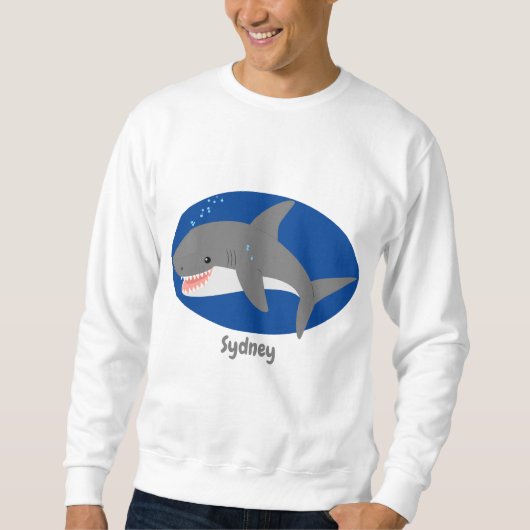 Great white shire Happy Cartoon Illustration Sweatshirt (Vorderseite)