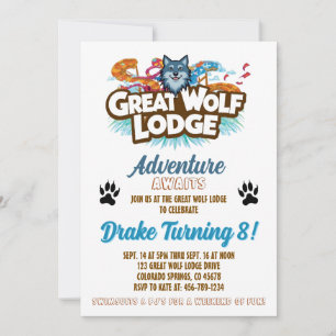 Great Wolf Lodge Geburtstagseinladung Einladung