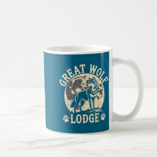 Great Wolf Lodge heulender Wolf Vollmond Natur Sze Kaffeetasse