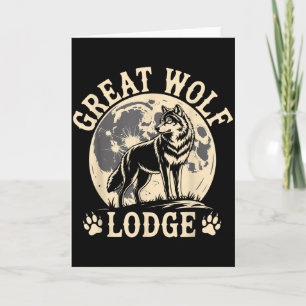 Great Wolf Lodge Heulender Wolf Vollmond Natur Sze Karte
