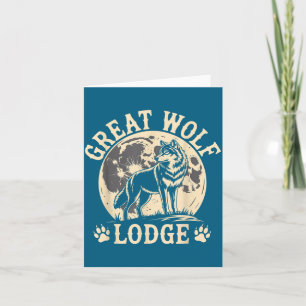 Great Wolf Lodge heulender Wolf Vollmond Natur Sze Karte