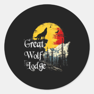 Great Wolf Lodge Liebhaber Outdoor-Abenteuer-Enthu Runder Aufkleber