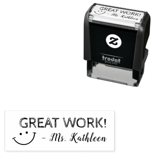 Great Work | Personalized Teachers Permastempel (Beispiel)
