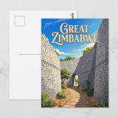 Great Zimbabwe Enclosure Simbabwe Postkarte (Vorne/Hinten)