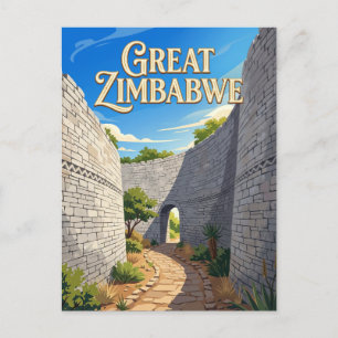 Great Zimbabwe Enclosure Simbabwe Postkarte