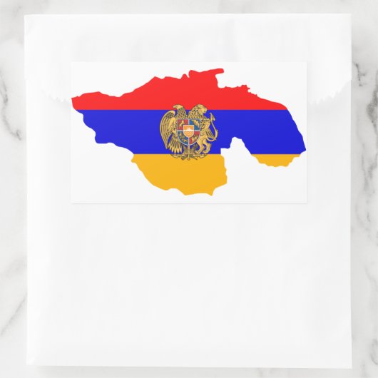 Greater Armenia Map Flag Rechteckiger Aufkleber (Tasche)