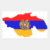 Greater Armenia Map Flag Rechteckiger Aufkleber (Vorderseite)