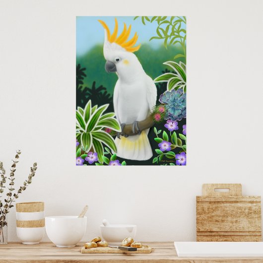Greater Citron Cockatoo Parrot Print Poster (Küche)