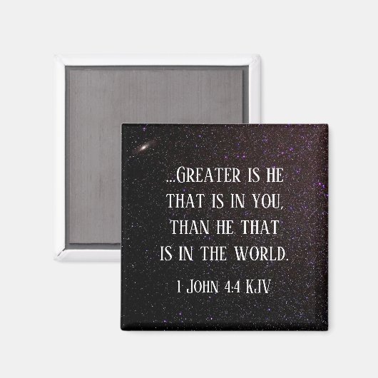 Greater ist Er, der in dir ist, Scripture Starry S Magnet (Vorderseite/Rückseite)