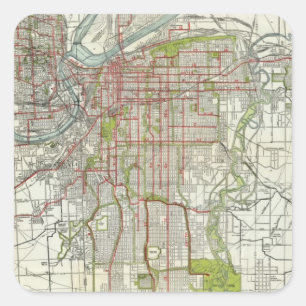 Greater Kansas City Quadratischer Aufkleber