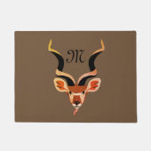 Greater Kudu Antelope Monogram Fußmatte (Vorderseite)