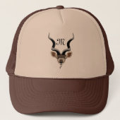Greater Kudu Antelope Monogram Truckerkappe (Vorderseite)
