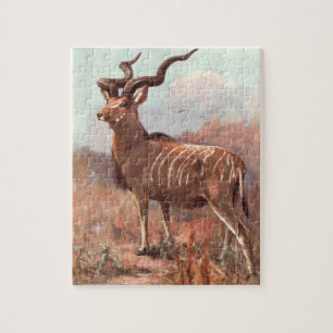 Greater Kudu Antelope von Swan, Vintages Wildtier Puzzle